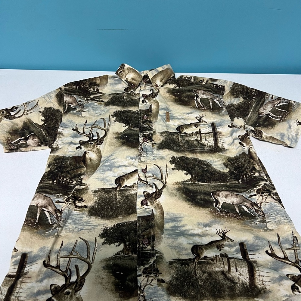 Men's Nature Print Short Sleeve Shirt